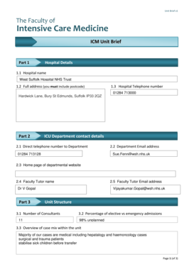 Rca report template word - West Suffolk Hospital NHS Trust Unit Briefpdf - ficm ac