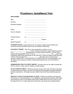 Promissory Installment Note