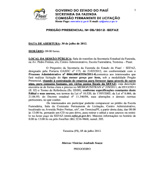 Edital PP 2012 agua pipa - Sefaz PI - Governo do Estado do Piau - sefaz pi gov