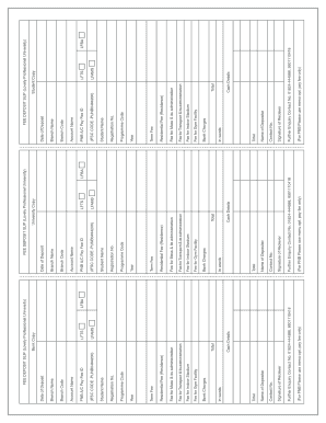 Fee Deposit Slip