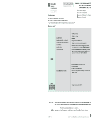 Formulaire de demande de prestations de décès