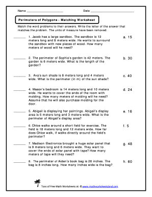 Medical math worksheets - polygon word problems with answers pdf