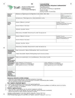 Vehicle Deed of Sale