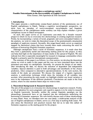 Fillable Online What makes a catchphrase catchy Fax Email Print - pdfFiller
