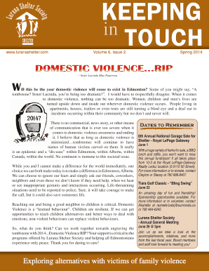 Domestic Violence Awareness Newsletter