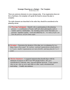 Strategic Planning Template for Nonprofits