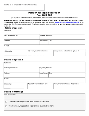 Petition for Legal Separation