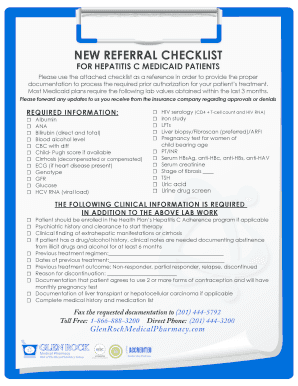 Hepatitis C Medicaid Prior Authorization Checklist