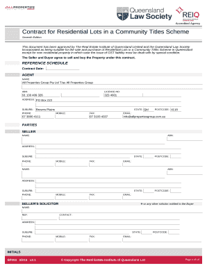 Queensland Residential Lot Sale Contract