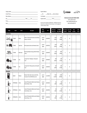 Newtek Supply Order Form