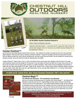Dunstan Chestnut Tree and Order Form