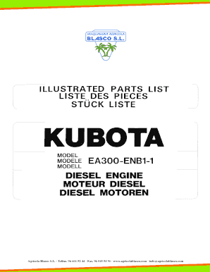Parts List for Piston and Crankshaft