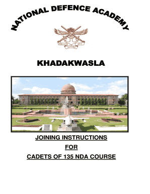 nda joining instructions pdf