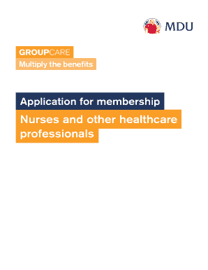 Application for Membership for Nurses and Healthcare Professionals