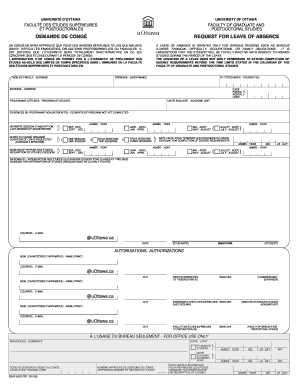 University of Ottawa Leave of Absence Request Form