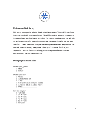 Wellness-at-Work Survey