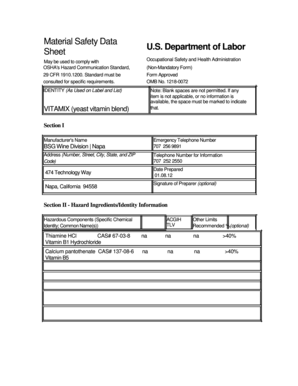 Material Safety Data Sheet