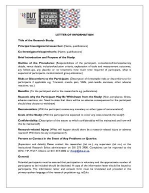 Research Study Information and Consent Form