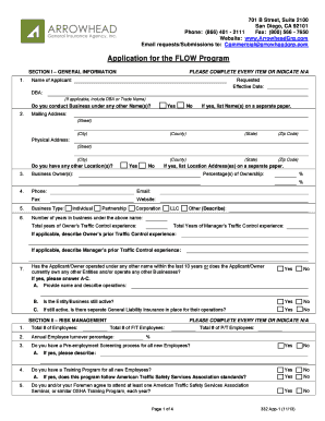 Application for the FLOW Program