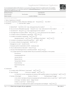 Supplemental Habitational Application