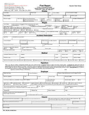 Montana First Report of Injury or Occupational Disease