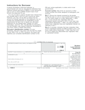 Form 1098-E Student Loan Interest Statement