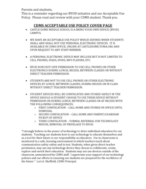 Cell phone policy workplace sample pdf - Acceptable Use Policy - Castle Dome Middle School - castledome yuma