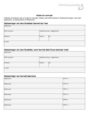 Custody Visitation Agreement