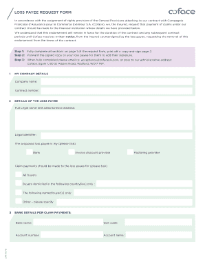Loss Payee Request Form