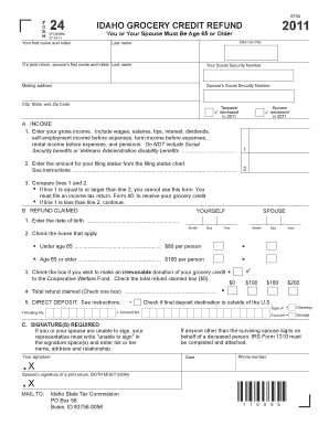 Idaho Grocery Credit Refund Form 24