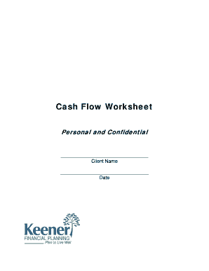 Cash Flow Worksheet