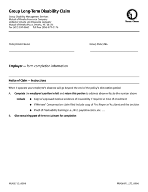 Long-Term Disability Claim Form