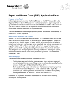 Repair and Renew Grant Application Form
