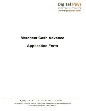 Merchant Cash Advance Application Form