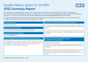 EDS2 Summary Report for NHS