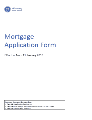 UK Mortgage Application Form