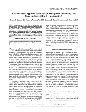 Patient Health Questionnaire-9