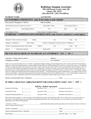 Radiology Imaging Associates Patient Agreement