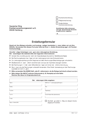 Erstattungsformular
