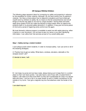 Domestic Violence Safety Plan