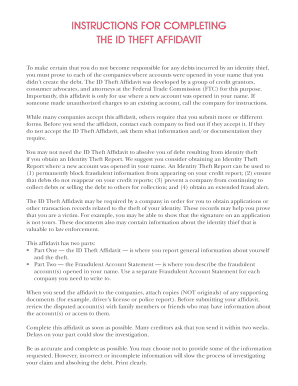 ID Theft Affidavit