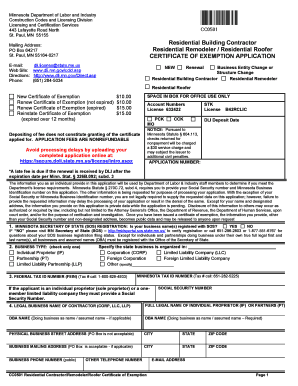 Minnesota Certificate of Exemption