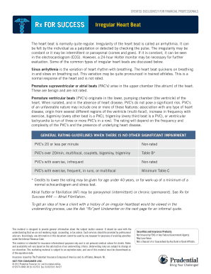 Irregular Heart Beat Underwriting Form
