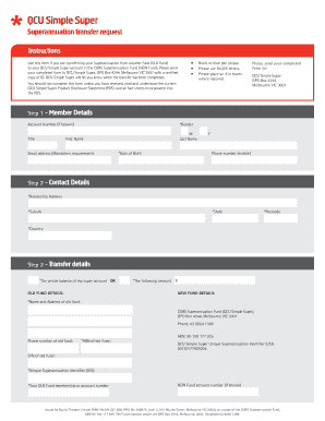 Superannuation Transfer Request Form