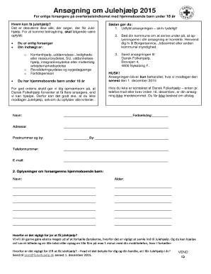 Christmas Aid Application 2015