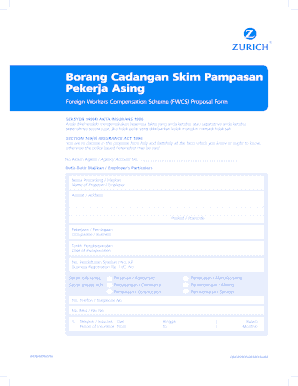 Fillable Online Borang Cadangan Skim Pampasan Pekerja Asing Fax Email Print Pdffiller