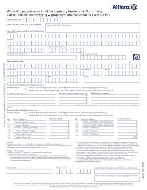 Transfer Funds and Change Investment Allocation Form