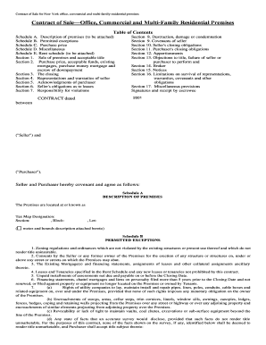 New York Office and Multi-Family Residential Sale Contract