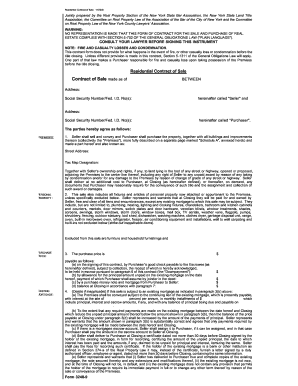 New York Residential Contract of Sale