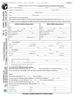 Residential Rental Application